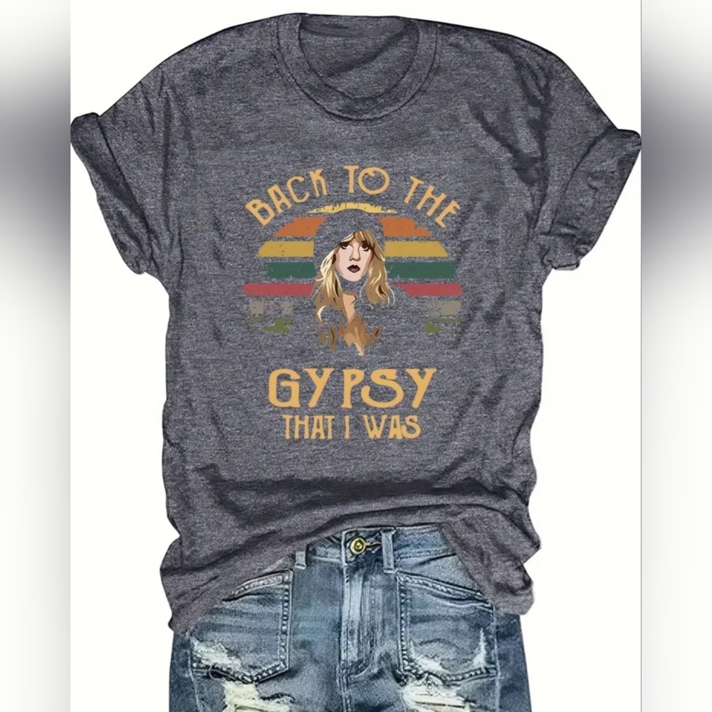 Gray Graphic Tee - Back to the Gypsy